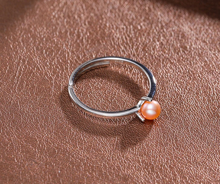 430 Hee 4-5mm bright pink freshwater bead powder ring design