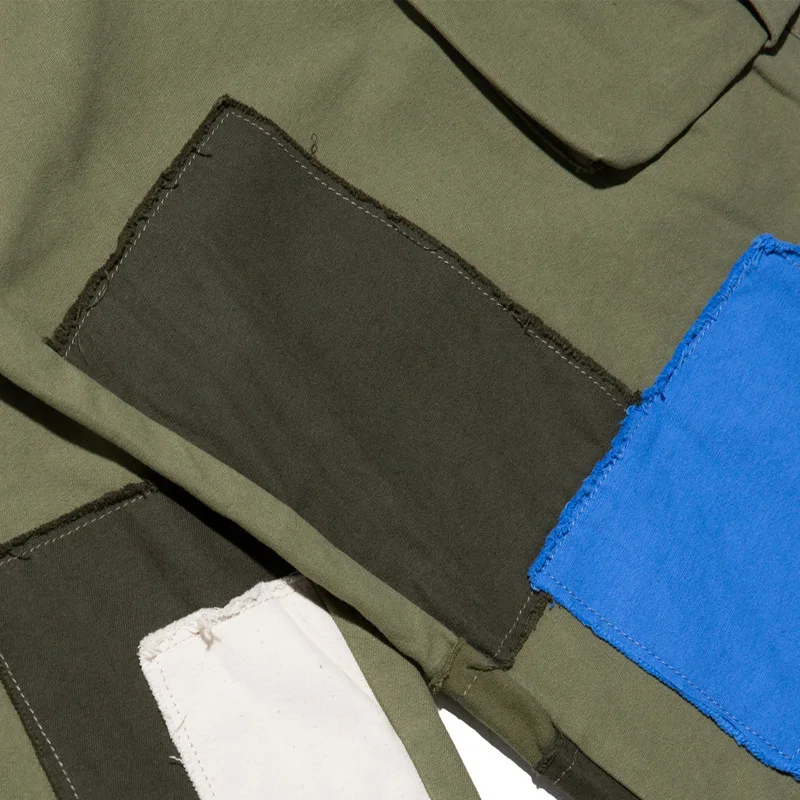

High Street Mixed Colors Cargo Pants Men Autumn 2020 Casual Loose Patchwork Beggar Trousers Green Black Vintage Harem Pants