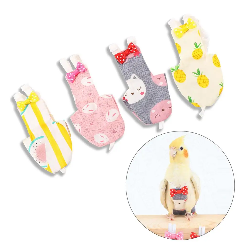 for Mini Bird Clothes L, Pink Rabbit XiangXin Washable Cute Bird Diaper
