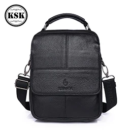 black 8028 Мужская сумка через плечо из натуральной кожи, сумки-мессенджеры для мужчин, модные сумки «Кроссбоди» с отворотом, сумка через плечо, Роскошная сумочка KSK - Цвет: black 8028