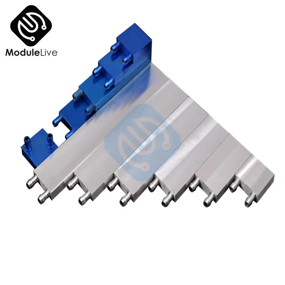 

40mmx40mm/80mm/120mm Aluminum Alloy Water Cooling Block Radiator Liquid Water Cooler Heat Sink System for PC Computer Laptop CPU