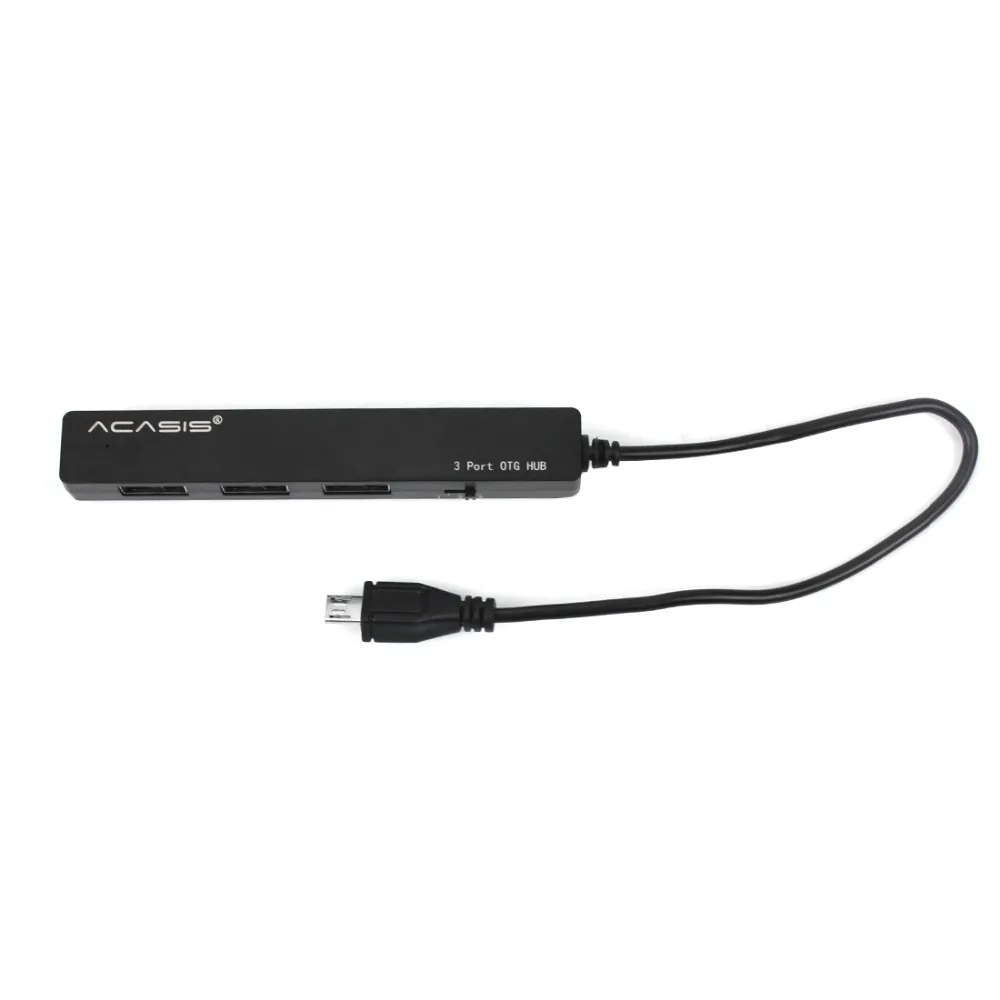 Acasis OTG Micro usb хаб с концентратором 2 0 3 порта USB многофункциональная зарядка