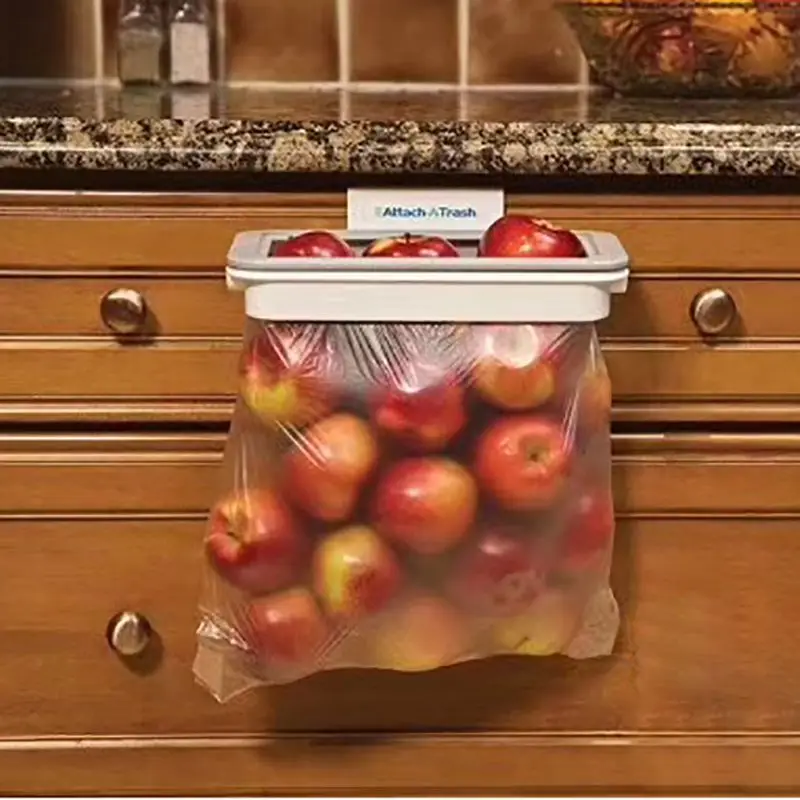 

Storage Shelf Cupboard Door Back Hanging Trash Rack Storage Garbage Rubbish Bag Cabinet Shelf