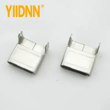 

L type stainless steel banding buckle SUS304 Clips,1/4"width(6.4mm)100 per bag