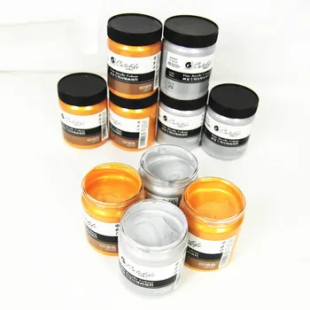 

300ml acrylic paint / gold metallic wall painter painting paint / art supplies / painting paint