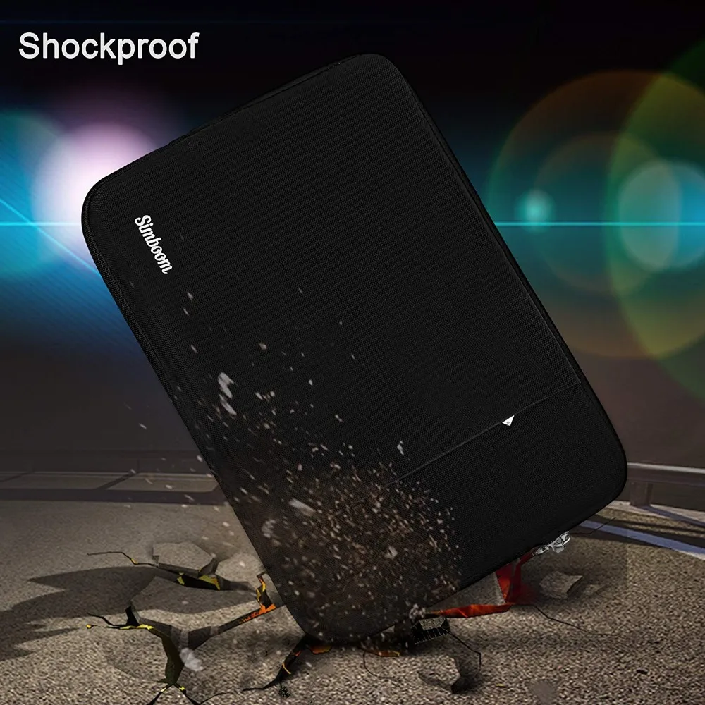 Simboom сумка для ноутбука 13,3 15,4 дюймов MacBook Pro 13 15 сумка для переноски Чехол водонепроницаемый ударопрочный портфель для Dell hp