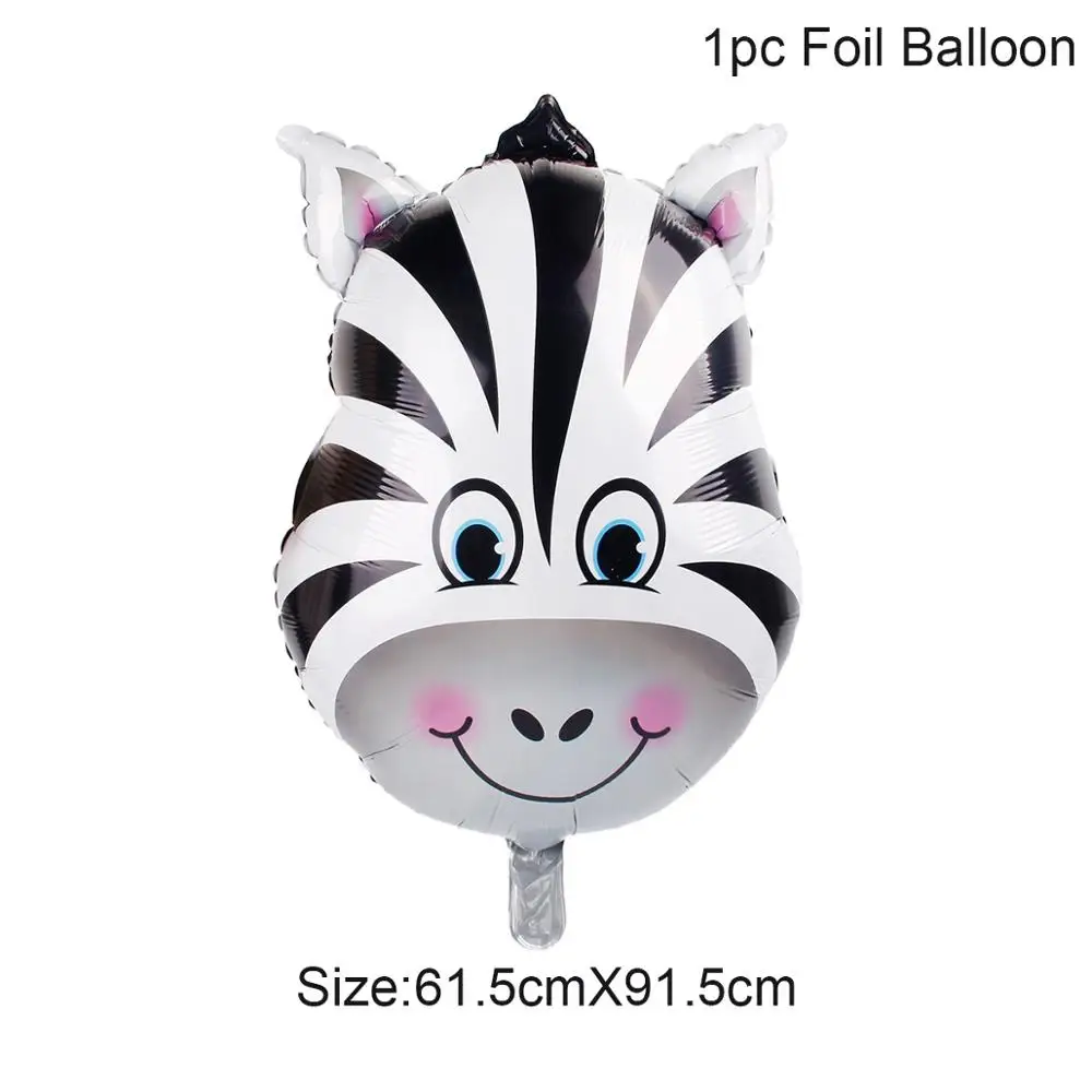 Balloon10 Джунгли одноразовые столовые приборы бумажные тарелки и стаканы 1-й День Рождения Декор детские праздничные принадлежности Животные Сафари день рождения принадлежности - Цвет: Balloon10