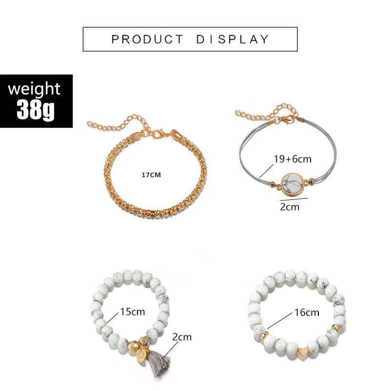 docona Bohemia Heart Tassel Beaded Bracelet for Women Handmade Adjustable Beads Chains Bracelets Set Jewelry Pulsera 6905