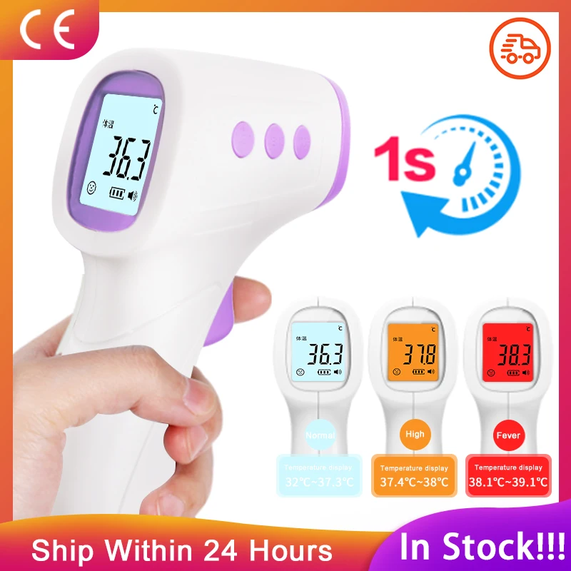 

5 Pcs Forehead Thermometer Non Contact Infrared Thermometer Body Temperature Fever Digital Measure Tool for Baby Adult
