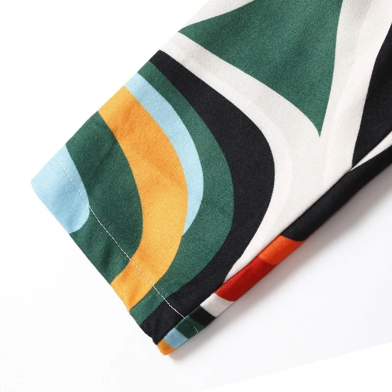 Женское зимнее хлопковое пальто, воротник, длинный рукав, цветной принт, длинный Тренч, пальто с двумя супер большими карманами