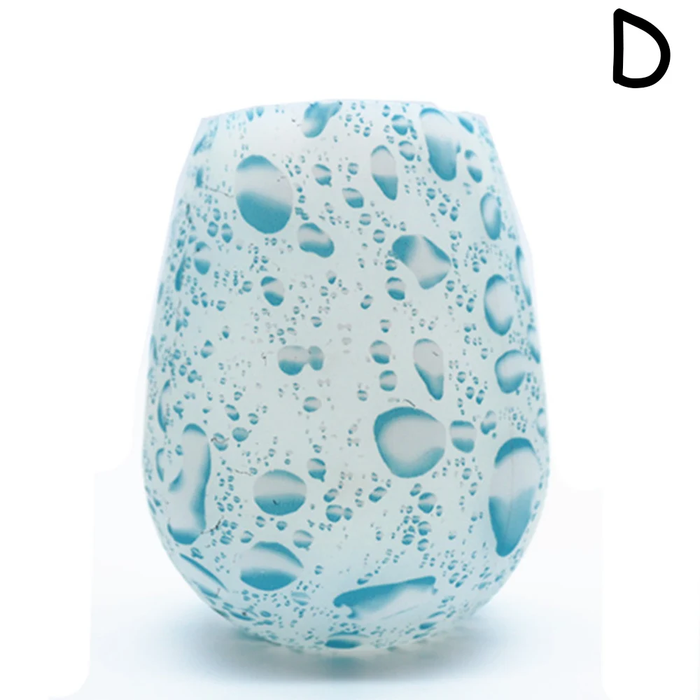 Креативные силиконовые бокалы для вина красочные небьющиеся портативные