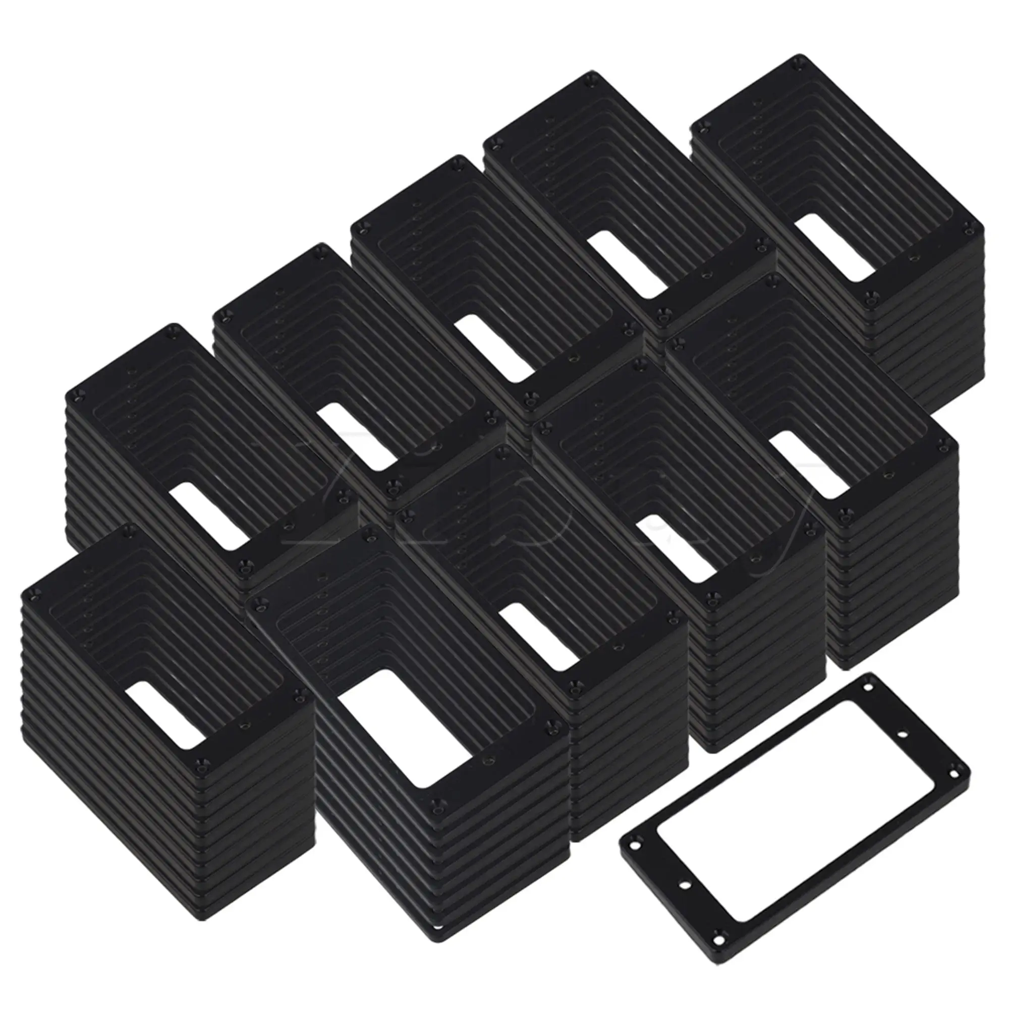Yibuy 50pcs 92x46x6.1mm Electric Guitar Black Humbucker Pickup Ring Replacement | Спорт и развлечения