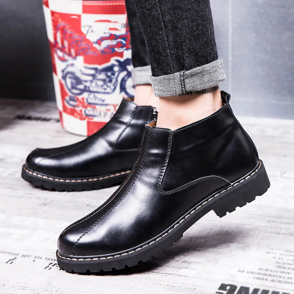 

Casual Style Men Chelsea Boots Spring Autumn Winter Fashion Ankle Boots Mens Formal Dress Shoes 7.10