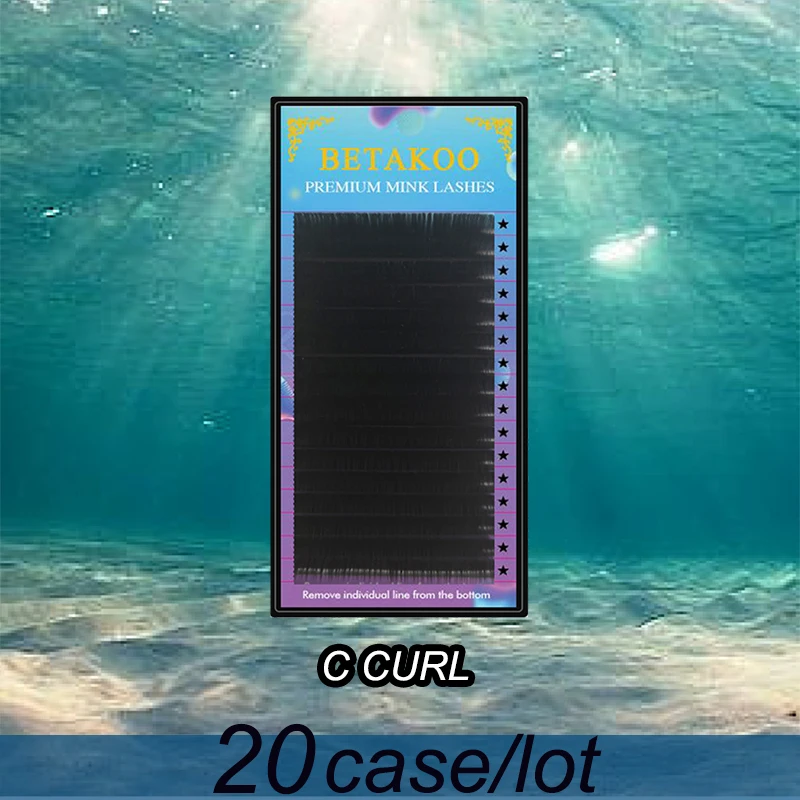 BETAKOO c curl толщина 0 03 до 25 искусственные норковые ресницы Индивидуальные мягкие