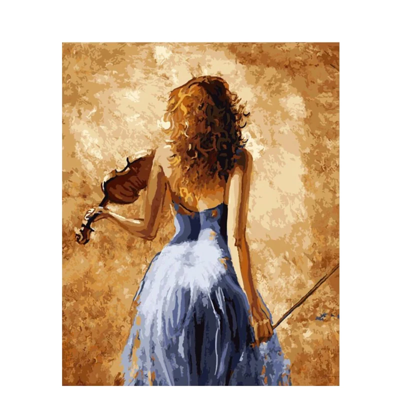 CHENISTORY Frame Diy Painting By Numbers Animals Modern Coloring By Numbers Acrylic Calligraphy& Painting Home Decor 40x50cm - Цвет: 991177