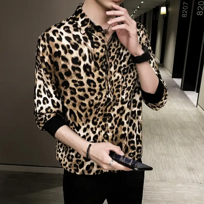 leopard print sweatshirt mens