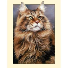 GATYZTORY 5D алмазная живопись Полная площадь DIY домашний декор мозаичные Стразы Картина на холсте с логотипом на заказ Настенная картина Longhair cat