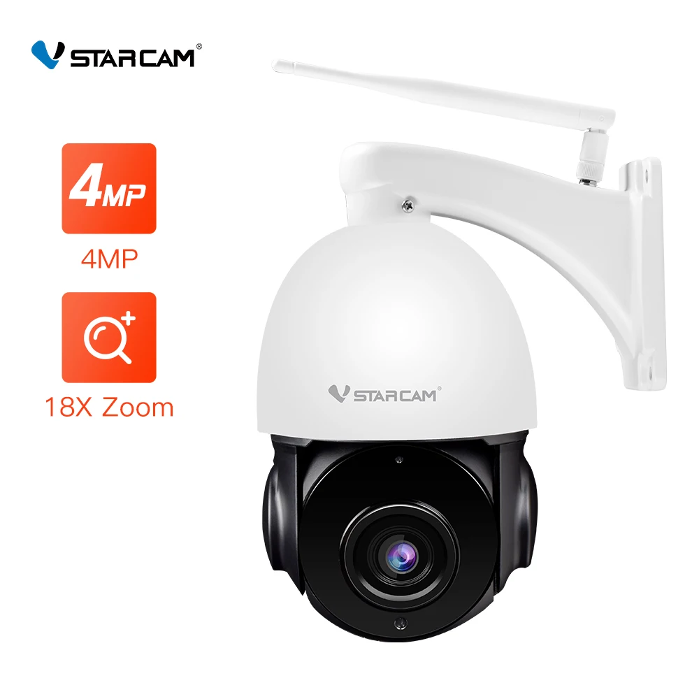 Vstarcam CS66Q-X18 Optical Zoom Dome PTZ Wifi Camera 4MP Outdoor IP Two-way Audio Human Auto Tracking Color Night Vision