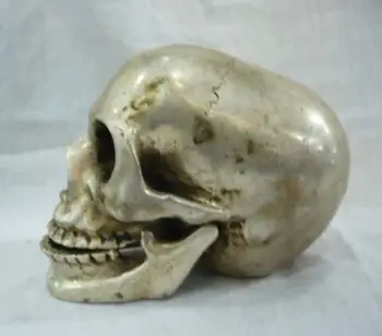 

Wonderful tibet silver big skull death's head netsuke sculpture