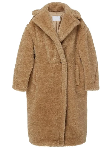Maylofuer, Новое поступление,, Настоящее пальто из овечьей шерсти, Женская длинная куртка из овечьей шерсти - Цвет: as photo