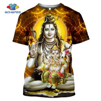

God of Destruction Lord Shiva 3D Print T-Shirt Summer Fashion Casual Men 's t shirts Streetwear Harajuku Women Clothing Men Tee