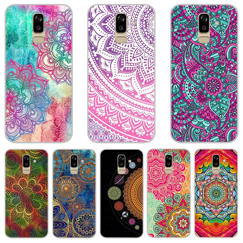 Mandala Henna Matte Silicone Cases For Samsung galaxy J3 J5 J7 A3 A5 A7 2016 2017 TPU Phone Case back Cover |