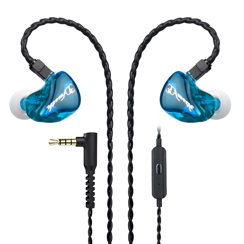 D8 In ear Earphone 3 5mm with Mik Handsfree Waterproof Noise Canceling TWS Mini Wired Headphones Pluggable Earphone for IPhone