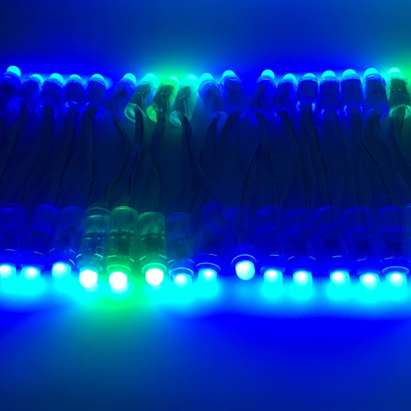 50 шт. WS2811 IC RGB светодиодный модуль шнура DC5V 12 мм зеленый провод водонепроницаемый IP68 цифровой полноцветный светодиодный светильник