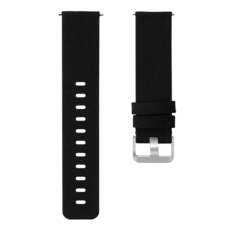 

BESTReplacement Woven Canvas Band Strap Wristband for Fitbit Versa Watch Black