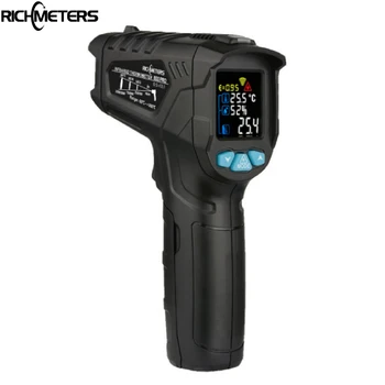 

RICHMETERS 800Pro/800 Non-Contact Digital infrared Thermometer Pyrometer -50~800C Aquarium laser IR Temperature Gun humidity