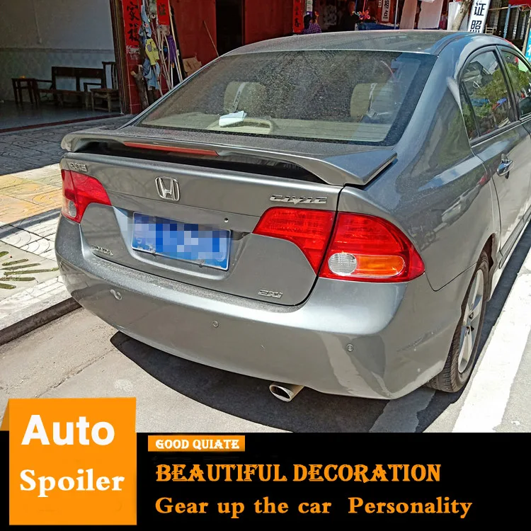 Спойлер для Honda Civic 2006 2011 со светодиодсветильник кой высококачественный спойлер