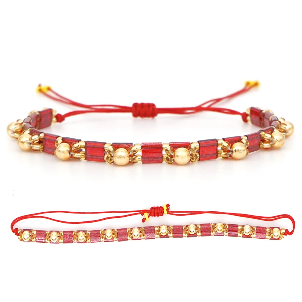 Go2boho MIYUKI сглаза браслет богемный эмаль плитка браслеты Pulseras Mujer Moda бохо шик Радуга ювелирные изделия для женщин кисточкой