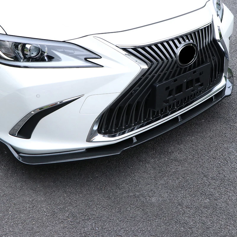 Lsrtw2017 для Lexus Es ES200 ES260 ES300h Автомобильная Передняя полоса для губ отделка салона АБС защита от столкновений аксессуары для формовки интерьера - Название цвета: fiber black