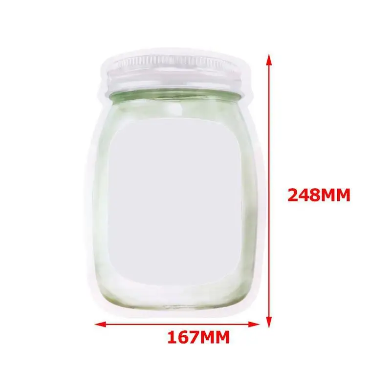 5/10 шт. многоразовые Mason бутылки Ziplock мешок многофункциональный Еда закуски конфеты печенье гайка сумка для хранения на молнии герметичный Кухня Органайзер - Цвет: Large