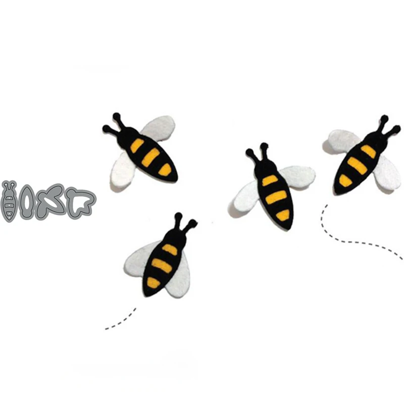 4 шт./компл. пчелами для маленьких девочек в форме насекомых металлическая трафаретная пресс-форма для Скрапбукинг альбом декоративное тиснение рукоделие Шаблоны