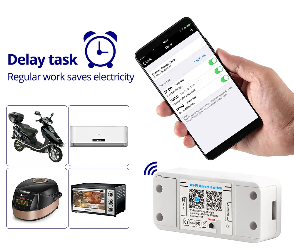 Светодиодный контроллер Magic Home Smart Bluetooth WiFi с переключателем 10A AC 100~ 240 В Android IOS для включения/выключения таймера светодиодный контроллер освещения