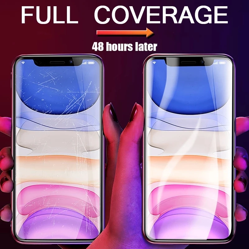 3D Full Cover Hydrogel Film On Screen Protector For iPhone 7 8 6 Plus For Apple iPhone X XR XS MAX 11 12 13 Pro Mini 2020 mobile tempered glass