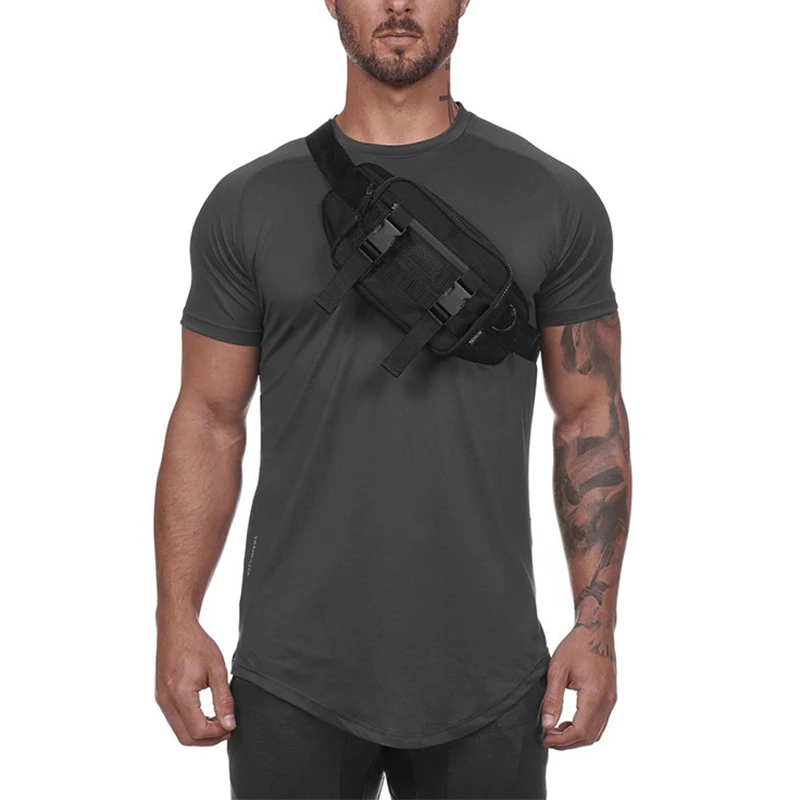 

AUAU-ASRV Multi-Function Droppable Key Clothes Waist Bags Men Sport Pocket Casual Chest Pack Purse Belt Bag