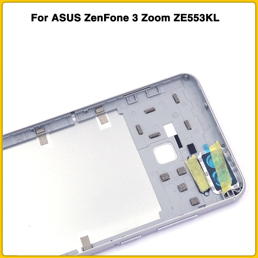 ZE553KL задний корпус для ASUS ZenFone 3 Zoom ZE553KL Задняя крышка батареи дверь с кнопкой включения громкости объектив камеры