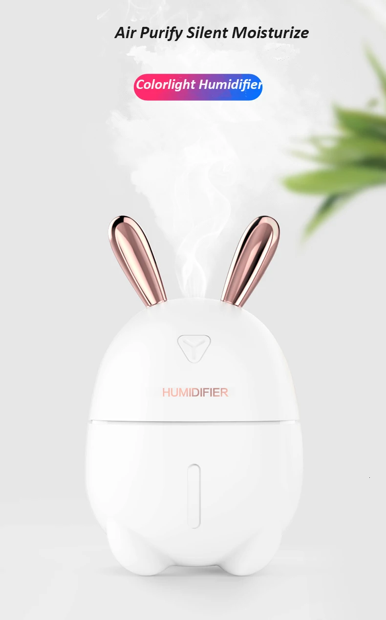 300 мл увлажнитель воздуха милый кролик ультра-бесшумный USB Арома эфирное масло диффузор офисный Автомобильный увлажнитель воздуха очиститель воздуха тумана
