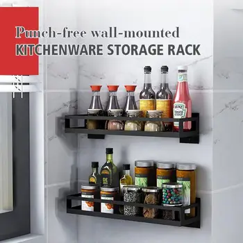 

Multifunctional Kitchen Storage Rack Wall-Mount Sauce Bottle torage Rack Organizer Preservative Film Dispenser Sauce Roll Paper