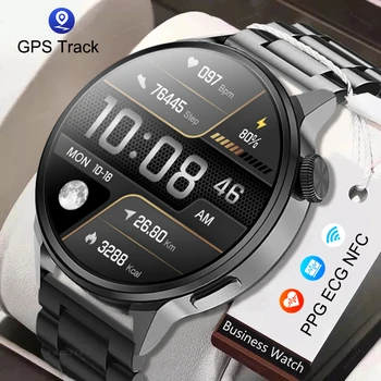2022 NFC Smart Watch Men Sports GPS Track Watches Women Wireless Charging Custom Dial Call Heart Rate ECG Smartwatch For Samsung 1