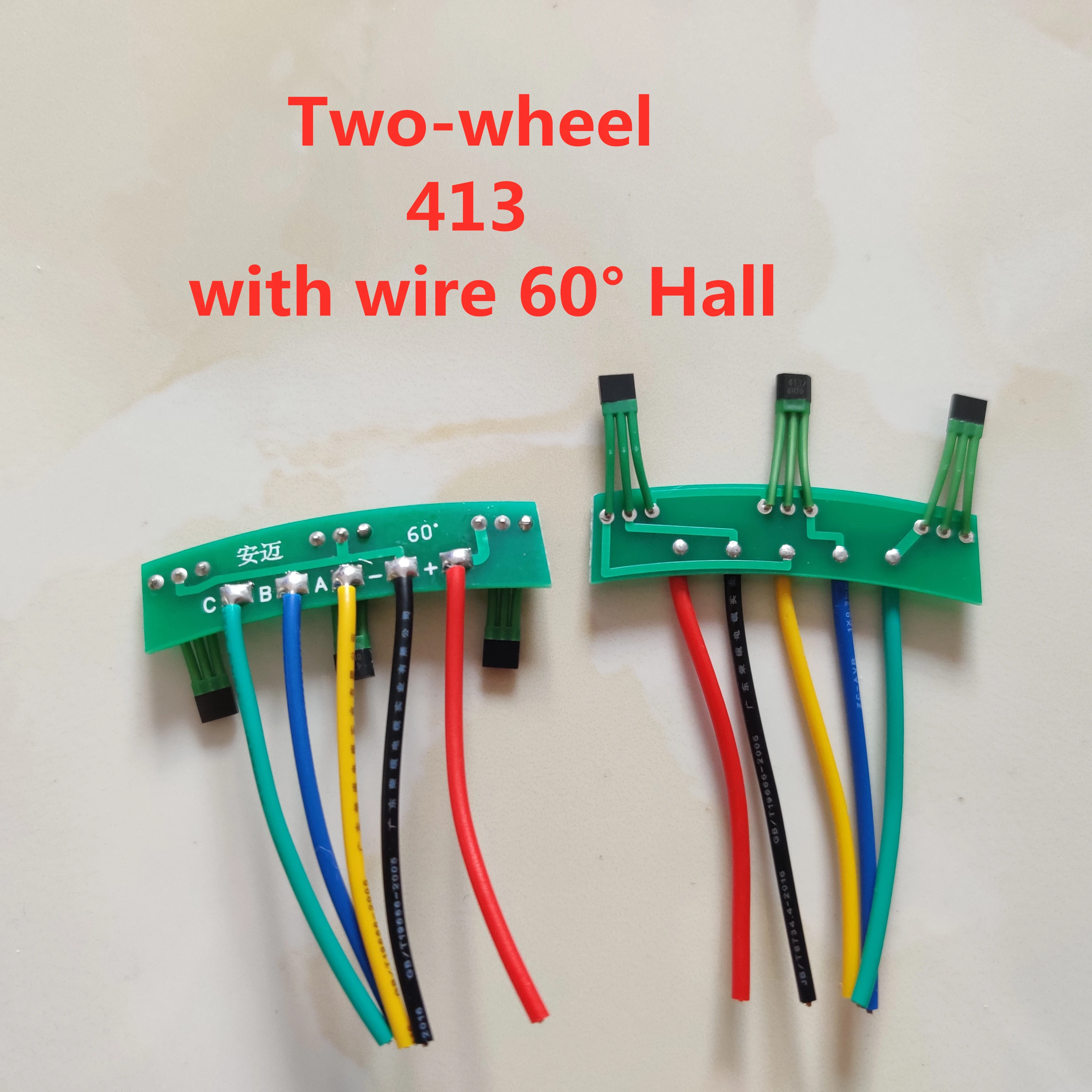 

5pcs Two-wheel electric vehicle motor Hall plate element 3144 41F 43F 413 circuit board Hall sensor with wire 60Â° Hall PCB