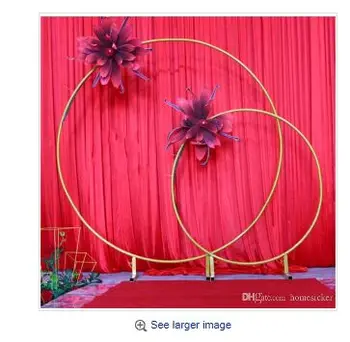 

Large size Bridal Large Iron Round Ring Arches Frame Background Decoration Flower Door Frame Wedding Decoration Props