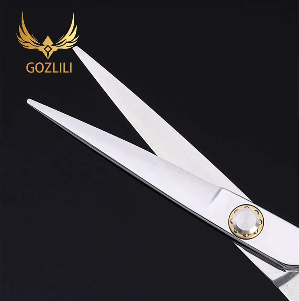 GOZLILI Japanese 5.5inch 440C Hair Scissors Professional Scissors With Big Bearing Screw Hair Cutting And Thinning Scissors Tool (5)