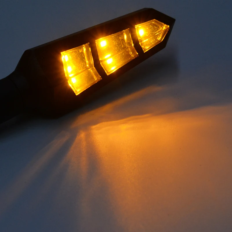 4PCS/SET Motorcycle LED Turn Signal Light Blinker Amber Universal for Motocross Scooters E-bikes Indicator Light Lamp 12V