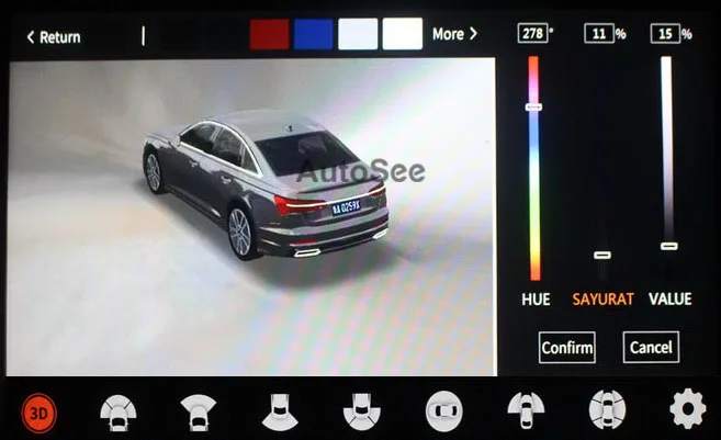 3D Key-Queen Car 360 degree Camera SVM surround view Monitoring Panoramic birds eye auto blind spot dash cam DVR parking assist