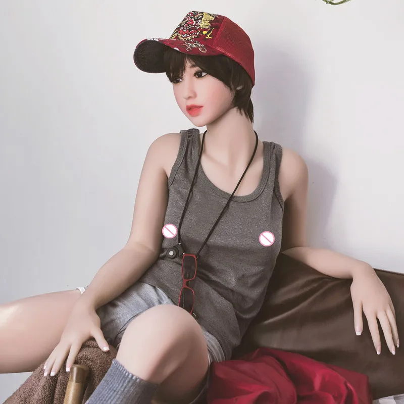  168cm Realistic Sized Sex Doll Small Chest Girl Love Doll Flat Solid Silicone TPE Toys For Men Sex 