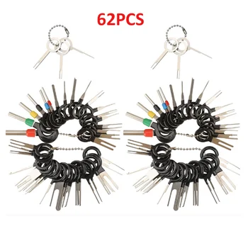 

62pcs/set Pin Ejector Wire Kit Extractor Auto Terminal Removal Connector Set Terminal Repair Professional Tools