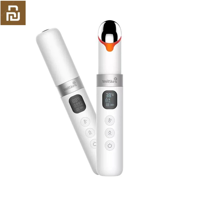 Youpin WéllSkins LCD Display Color Light Eyes Massager Wand WellSkins Eye Beauty Stick Heated Black Gallstone Magnetic Vibration |